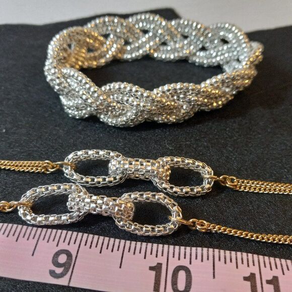 2 Colors Chain/Mesh Necklace/Bracelet - Picture 5 of 9